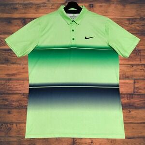 Nike Dri-Fit Golf Tour Performance Mens Polo Shirt Size Medium Green Black